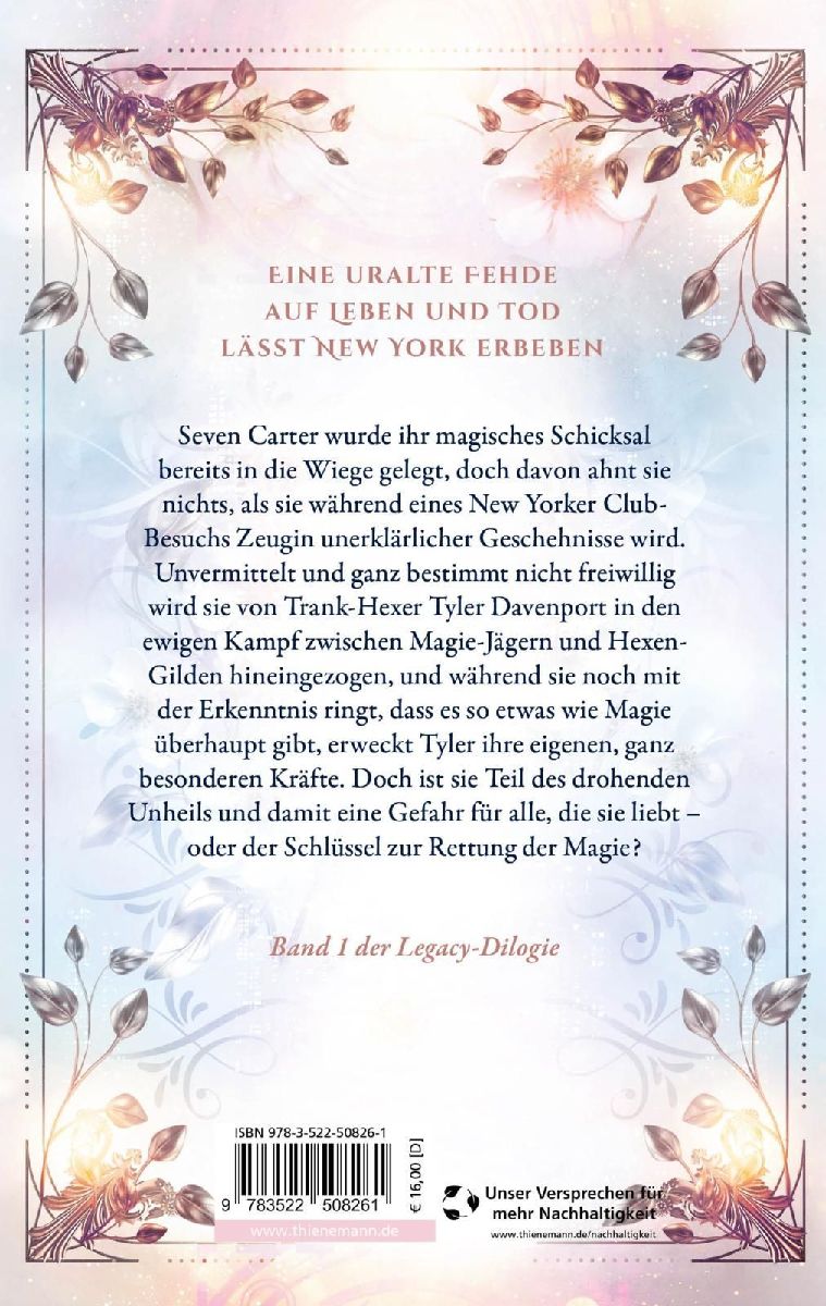 Legacy of a Silver Night (Legacy-Dilogie 1) (Rückseite)