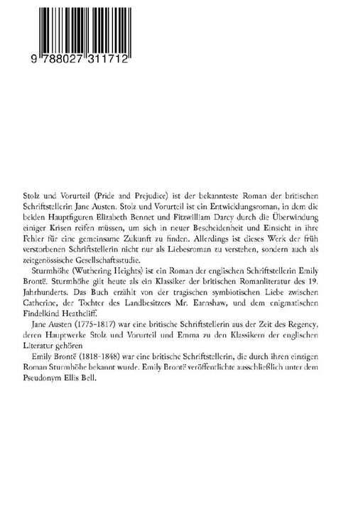 Jane Eyre & Sturmhöhe