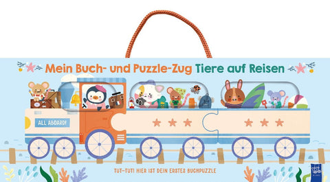 Mein Buch- und Puzzle-Zug: Tiere auf Reisen