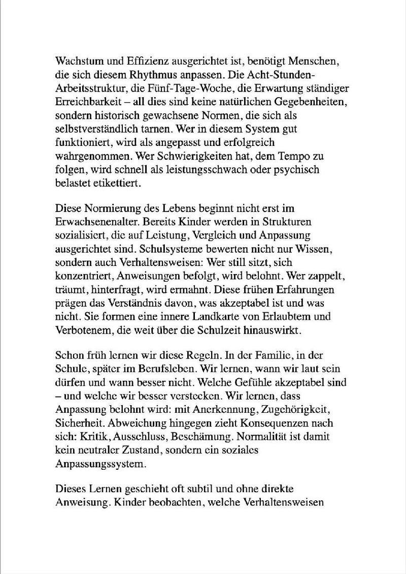 DER MYTHOS DER NORMALITÄT (Innenansicht)