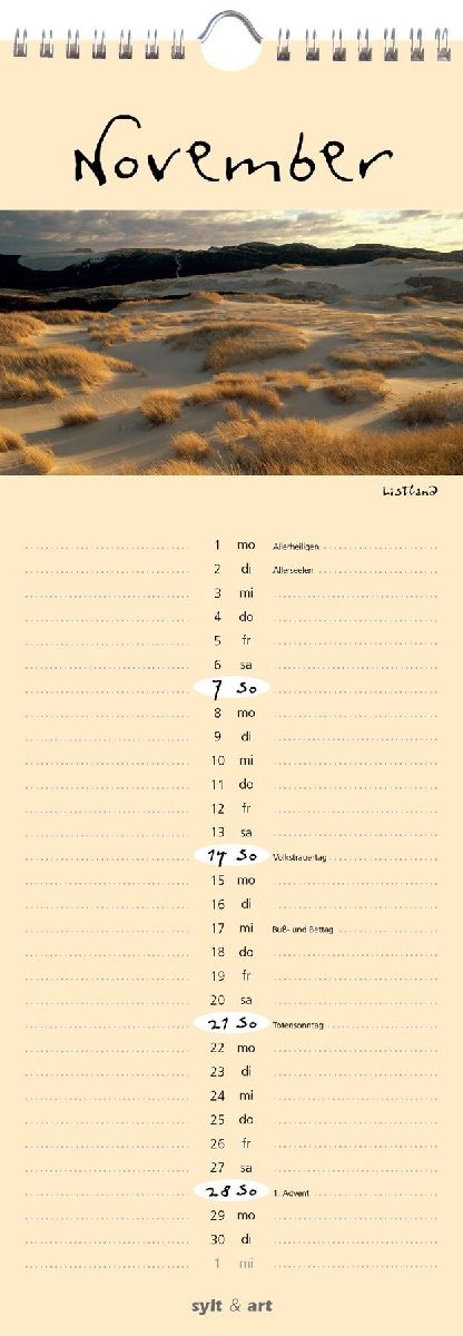 Sylt-die Insel 2027 Streifenkalender