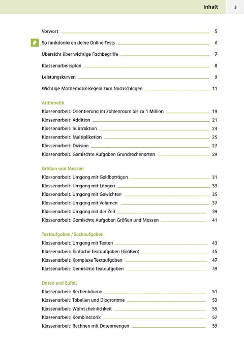 Klett Sicher ins Gymnasium: Klassenarbeitstrainer für den Übertritt Mathematik 4. Klasse