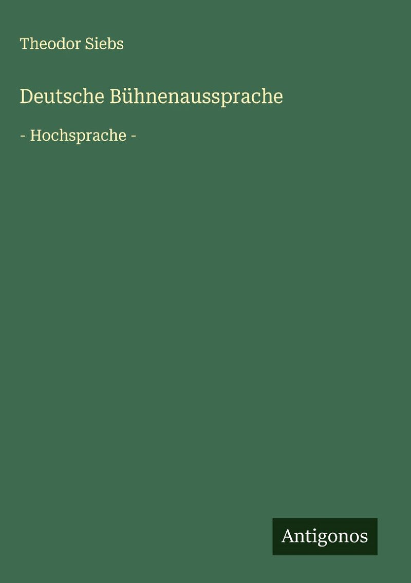 Deutsche Bühnenaussprache