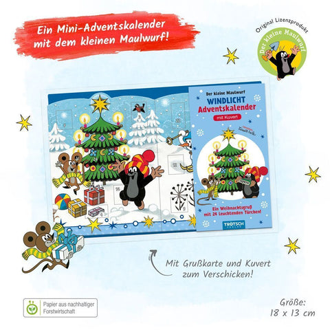 Trötsch Der kleine Maulwurf Windlicht Adventskalender