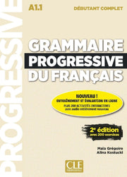 Grammaire progressive du français - Niveau débutant complet - 2ème édition. Buch + CD + Web-App