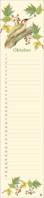Edith Holden: Geburtstagskalender Langplaner (Innenansicht)