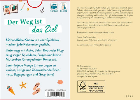 50 Games to go - Kartenbox mit vielen Spielen und Kreativideen für unterwegs