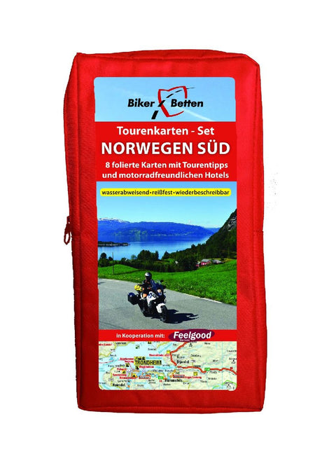 Norwegen Süd 1 : 600 000. 8 folierte Karten mit Tourentipps und motorradfreundlichen Hotels