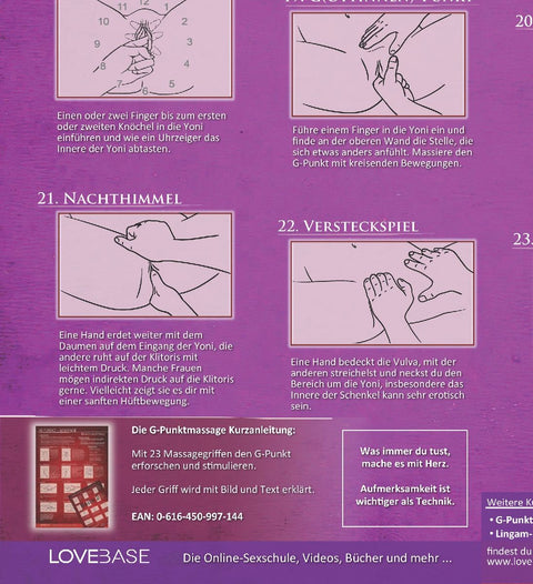 Yoni-Massage Kurzanleitung (2020) - 23 Massage-Techniken für die Tantramassage und mehr Genuss beim Sex - Praktische Schnellübersicht und Spickzettel -