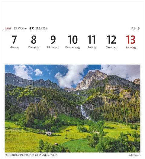 Südtirol Sehnsuchtskalender 2027 - Wochenkalender mit 53 Postkarten