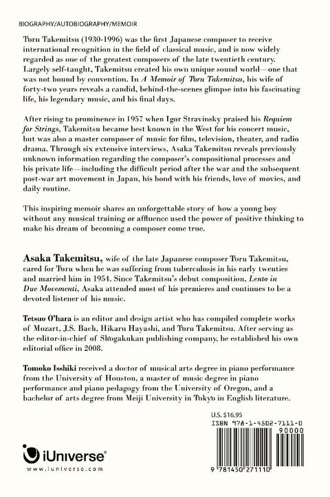 A Memoir of T Ru Takemitsu