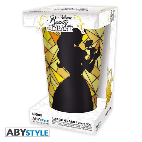 DISNEY - Large Glass - 400ml - The Beauty & the Beast : Belle