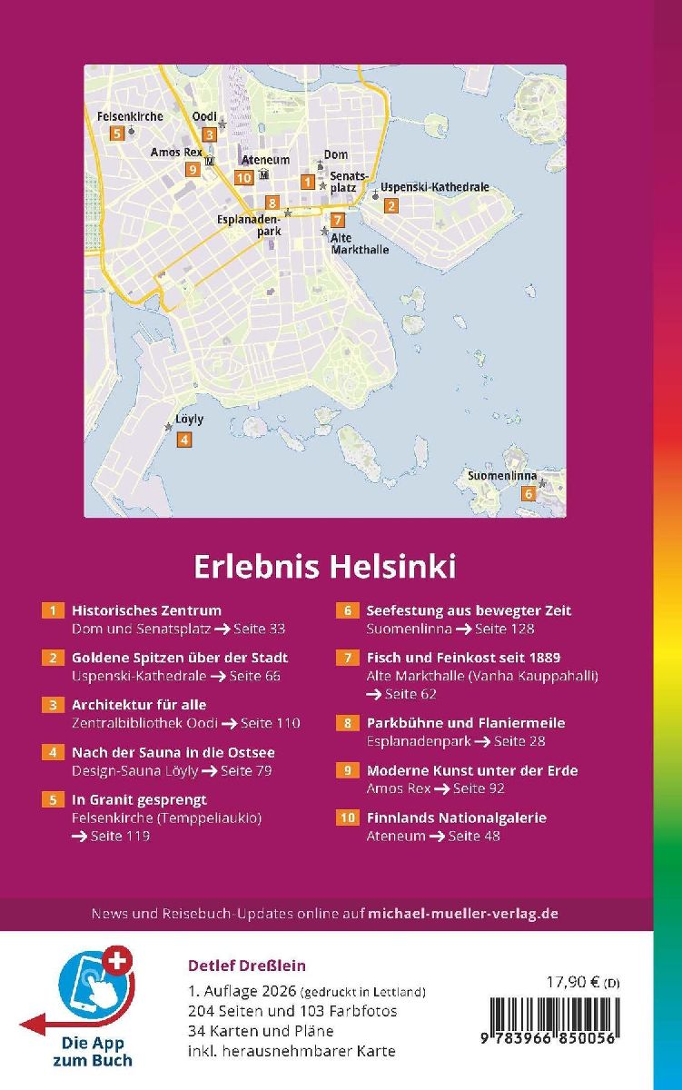 MICHAEL MÜLLER Reiseführer Helsinki MM-City (Rückseite)