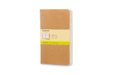 Moleskine Cahier large blanko packpapierbraun DIN A5. 3er Pack