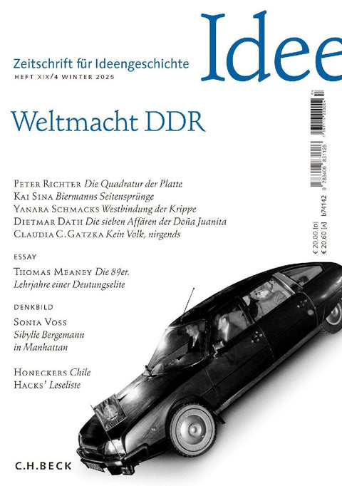 Zeitschrift für Ideengeschichte Heft XIX/4 Winter 2025