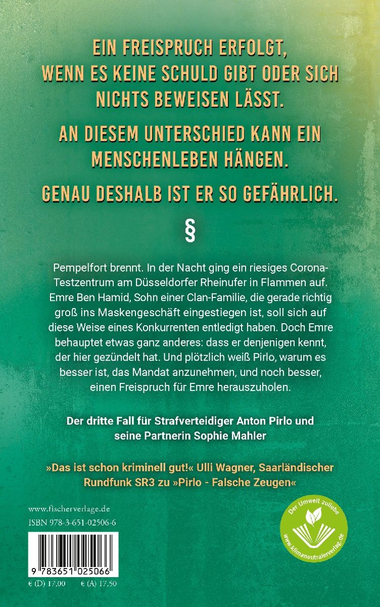 Pirlo - Gefährlicher Freispruch (Rückseite)