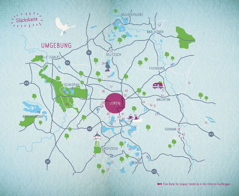 Blaue Glücksorte in und um Leipzig (Innenansicht)
