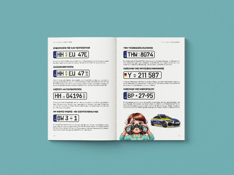 Das große Autokennzeichen Mitmachbuch für Kinder (Innenansicht)