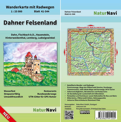 Dahner Felsenland,  Blatt 41-544, 1 : 25 000