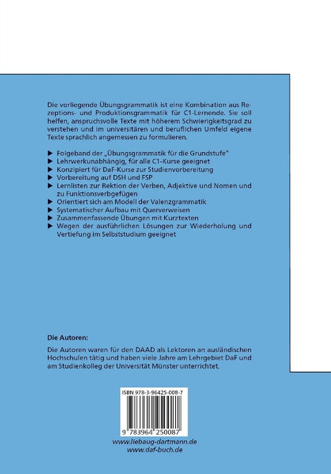 Die Blaue. Übungsgrammatik für C1