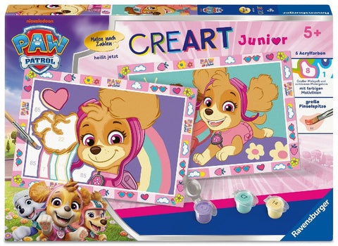 CreArt, Malen nach Zahlen Junior - Paw Patrol mit Skye
