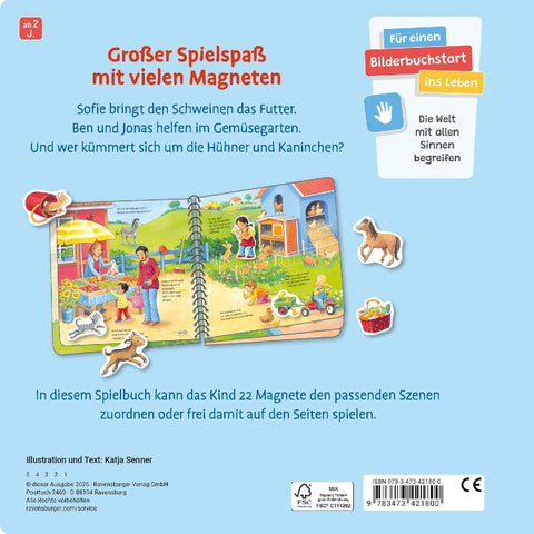 Mein großes Magnetbuch - Was gehört wohin? Auf dem Bauernhof