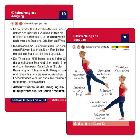 Trainingskarten Gelenke: Hüfte - Knie - Fuß