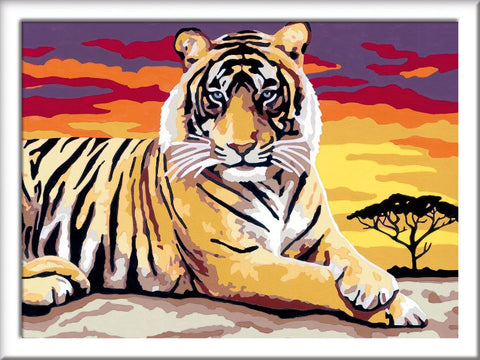 Malen nach Zahlen. Majestätischer Tiger