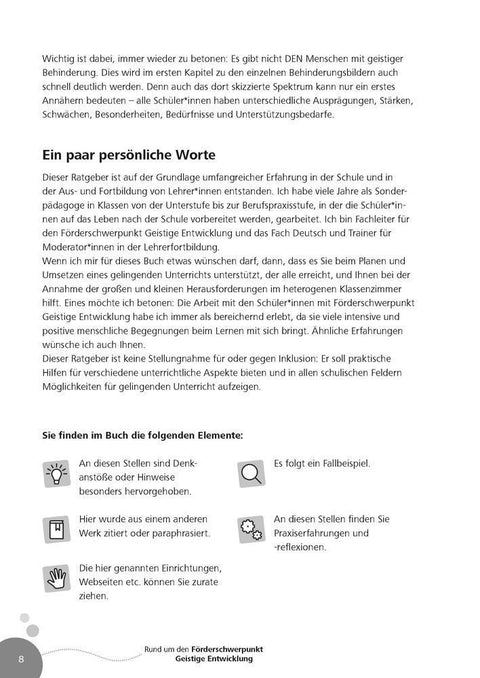 Rund um den Förderschwerpunkt Geistige Entwicklung