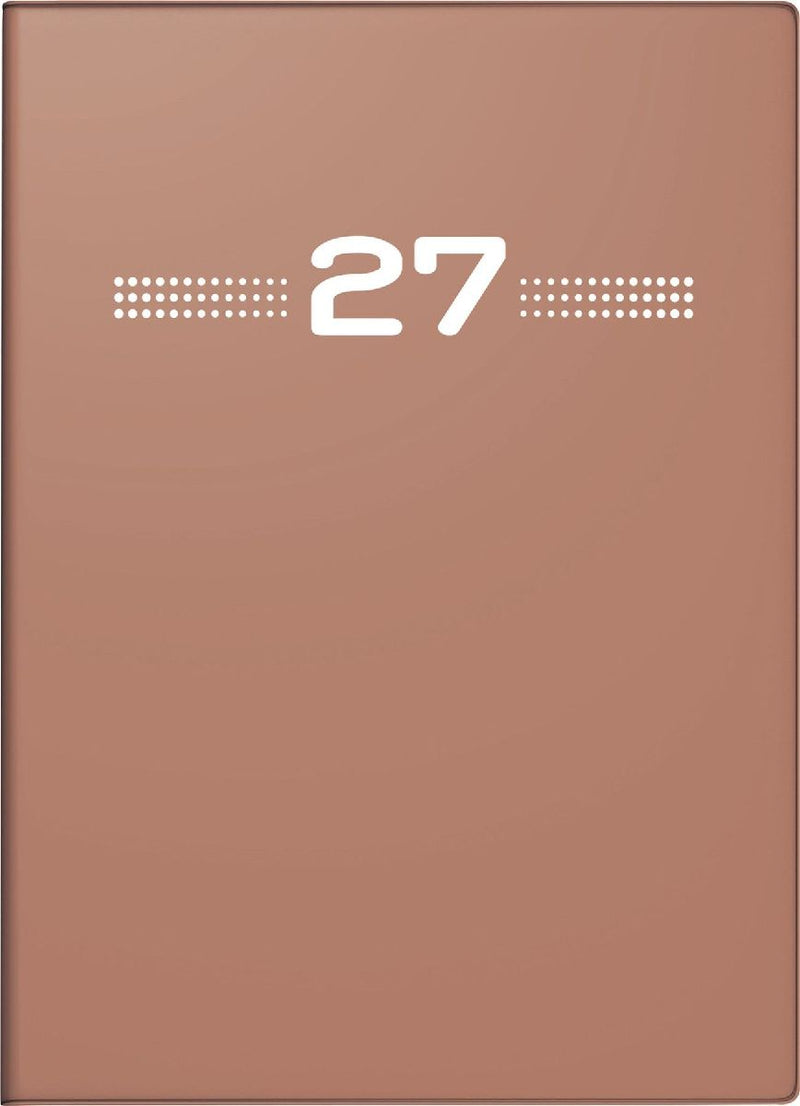 rido/idé 7013202017 Taschenkalender Mod. perfect/Technik I 2027 A6, Kunststoff, caramel