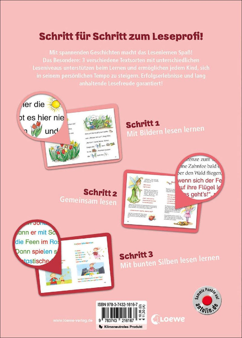 Lesenlernen in 3 Schritten - Die schönsten Feengeschichten (Rückseite)