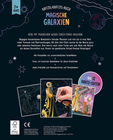 Magische Galaxien - Kritzel-Kratzel-Buch für Kinder ab 7 Jahren