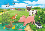 Tierkinder auf dem Land. Puzzle 2 x 12 Teile (Innenansicht)
