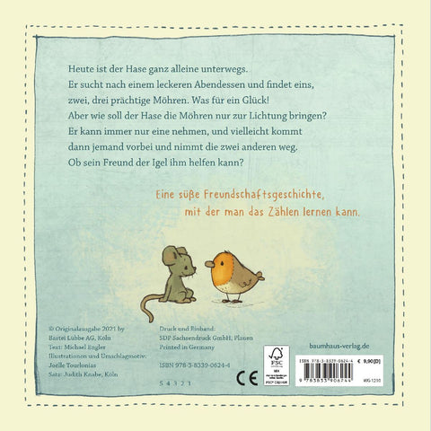 Hase, Igel und 1, 2, 3 Möhren (Pappbilderbuch)