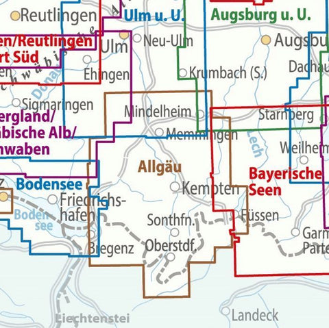 ADFC-Regionalkarte Allgäu 1:75.000, mit Tagestourenvorschlägen, reiß- und wetterfest, E-Bike-geeignet, GPS-Tracks-Download