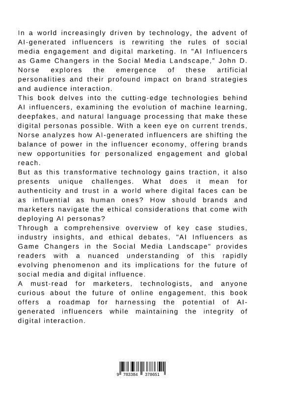 AI Influencers as Game Changers in the  Social Media Landscape (Rückseite)