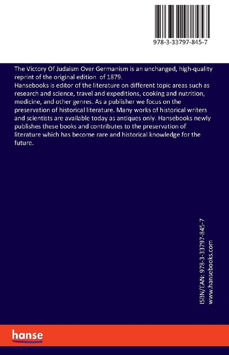 The Victory Of Judaism Over Germanism (Rückseite)