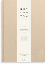 Burde Notizbuch Textil beige liniert A4