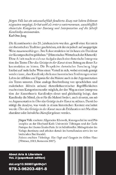Kandinsky: Über das Geistige in der Kunst. Eine rhetorische Analyse