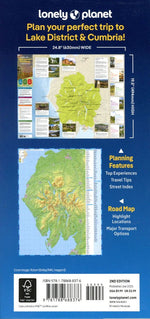 Lonely Planet Lake District & Cumbria Planning Map (Innenansicht)