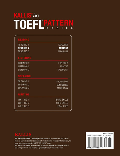 Kallis' TOEFL iBT Pattern Reading 2