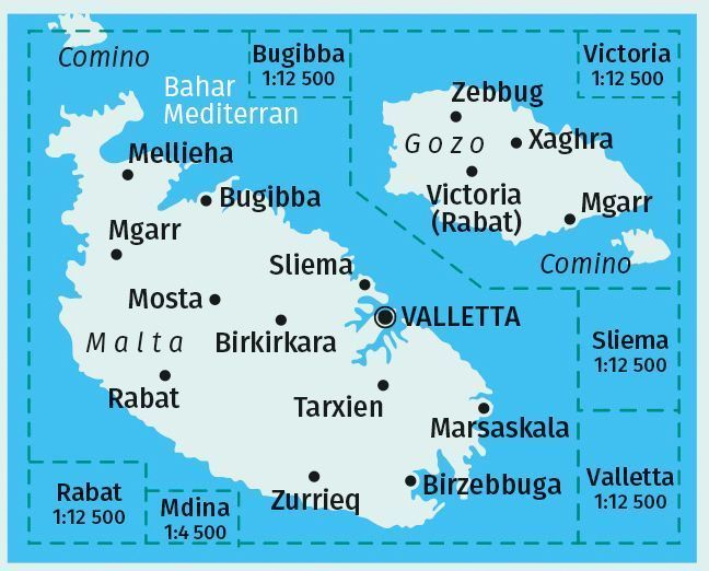 KOMPASS Wanderkarte 235 Malta, Gozo 1:25.000 (Innenansicht)