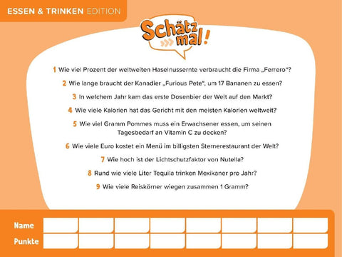 Schätz mal! Essen & Trinken Edition