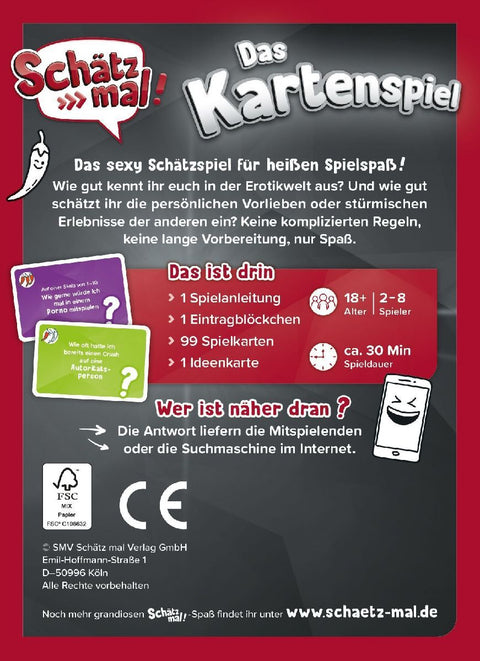 Schätz mal! Das Kartenspiel -  Adults Only Edition