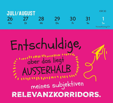 Mini-Wochenkalender 2027: Bevor du fragst: Nö!