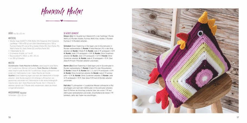 Woolly Hugs Lustige Tierkissen häkeln (Innenansicht)