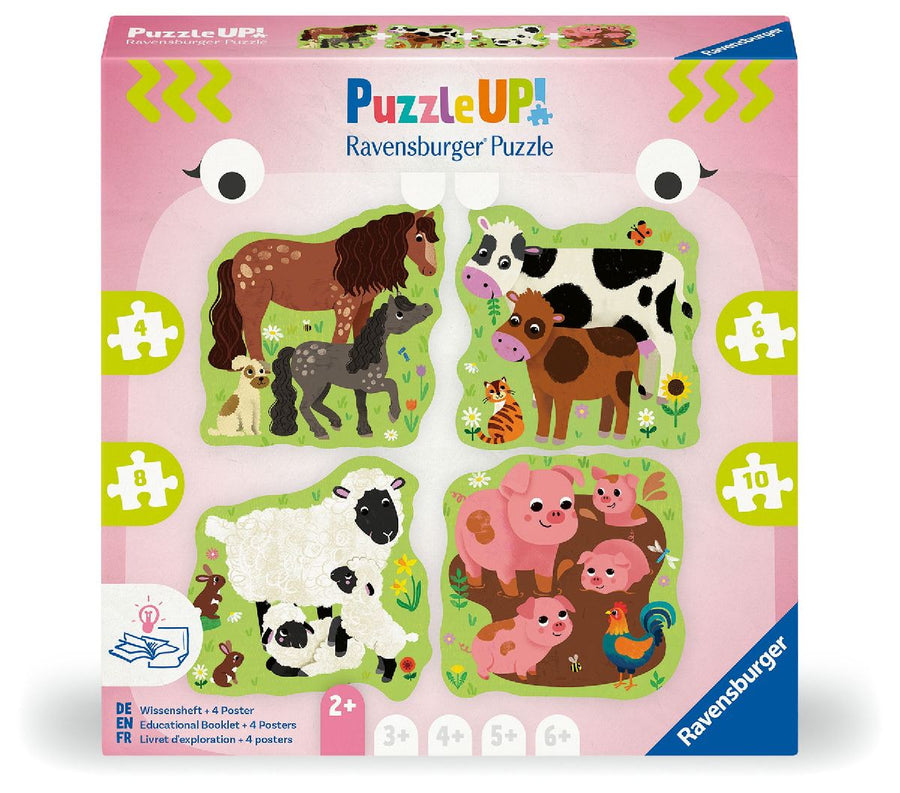 Kinderpuzzle 4, 6, 8, 10 Teile - Puzzle UP! Bauernhoftiere