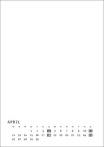 Premium-Bastelkalender weiß A4 2027
