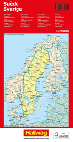 Hallwag Strassenkarte Schweden 1:750.000