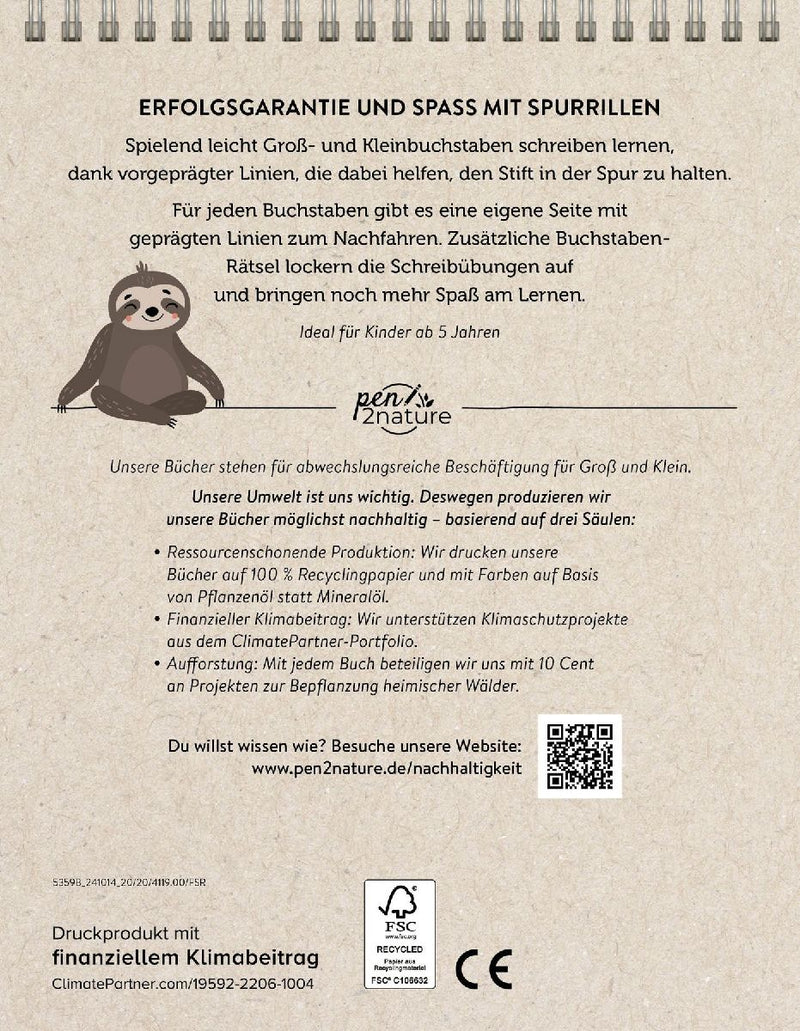 Spurrillen-Spaß Erste Buchstaben (Rückseite)